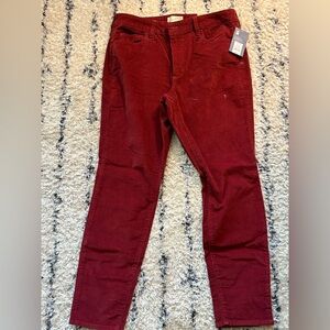 Universal Thread Burgundy Corduroy Pants